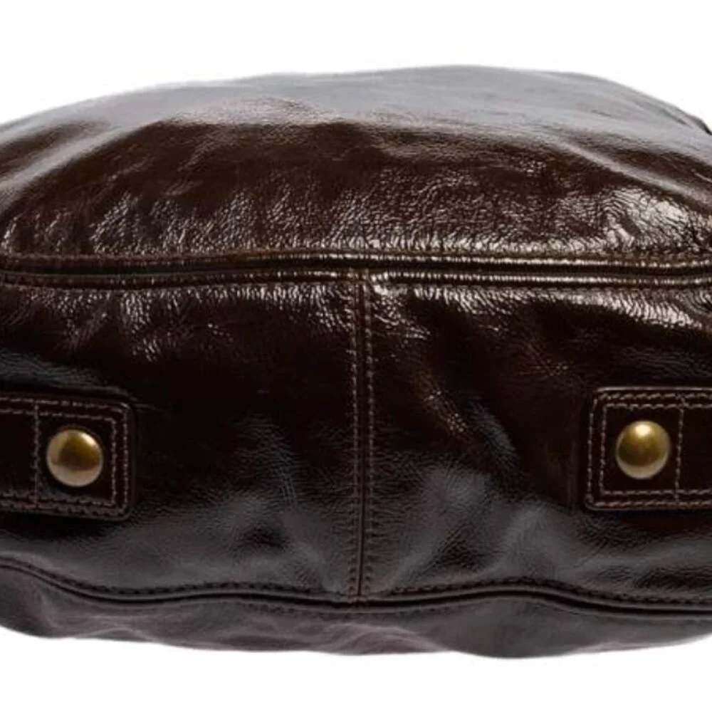 Coach Pre-loved Hobo Patent Leather Shoulder Bag